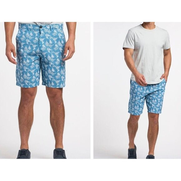 Jachs NY Seersucker Chino Shorts Mens SIZE 44 tag READ 47 actual Blue Cotton - Picture 1 of 14